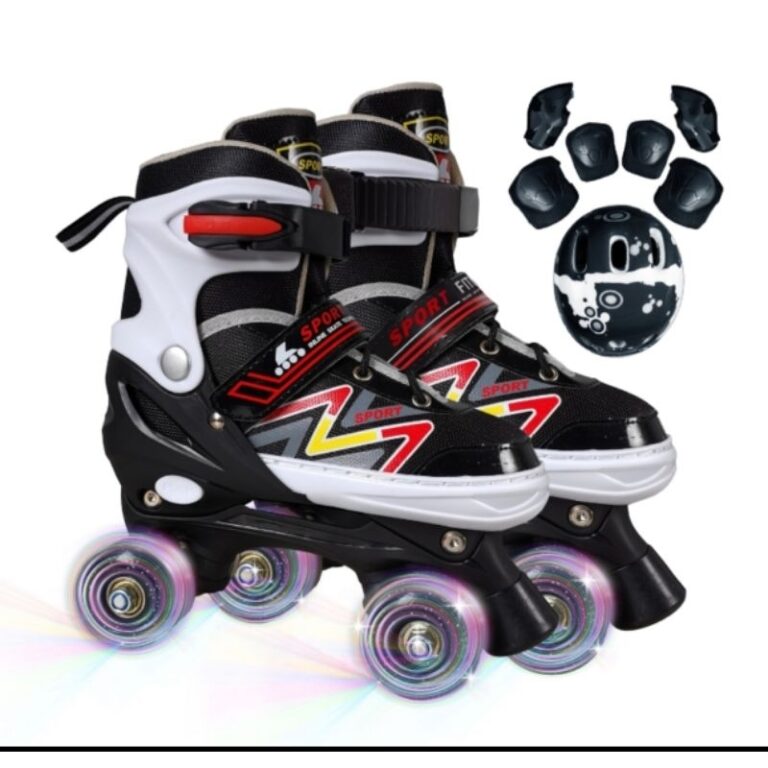 Patins Infantil 4 Rodas Menina ARCO IRIS Com Luz D