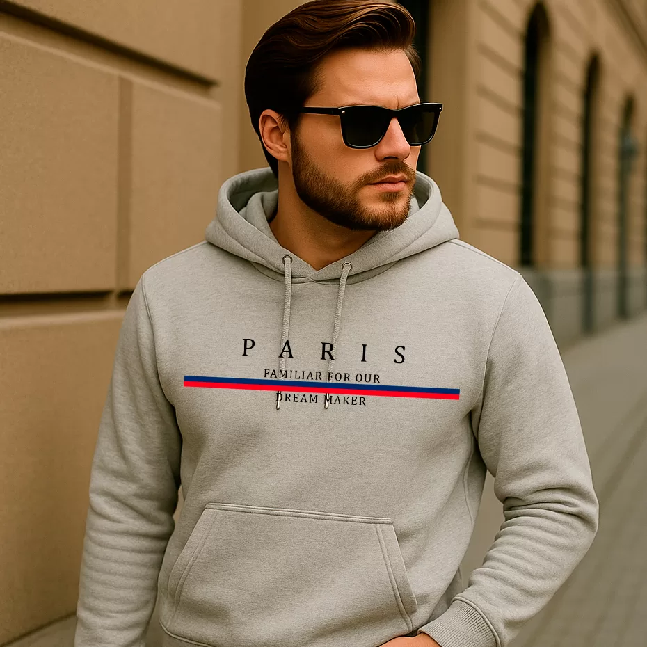Moletom Masculino Streetwear Paris Blusa de Frio Premium Feminino Casaco Style Algodão Quentinho