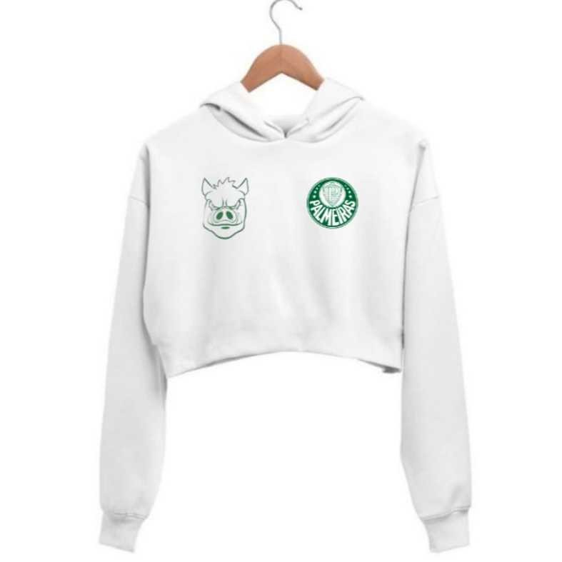 Cropped Moletons Time Sp Pc Promoção Blogueirinha Feminino Promoção