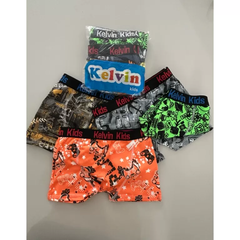 CUECA BOX INFANTIL KIT COM 4 CUECAS DE VÁRIAS EST