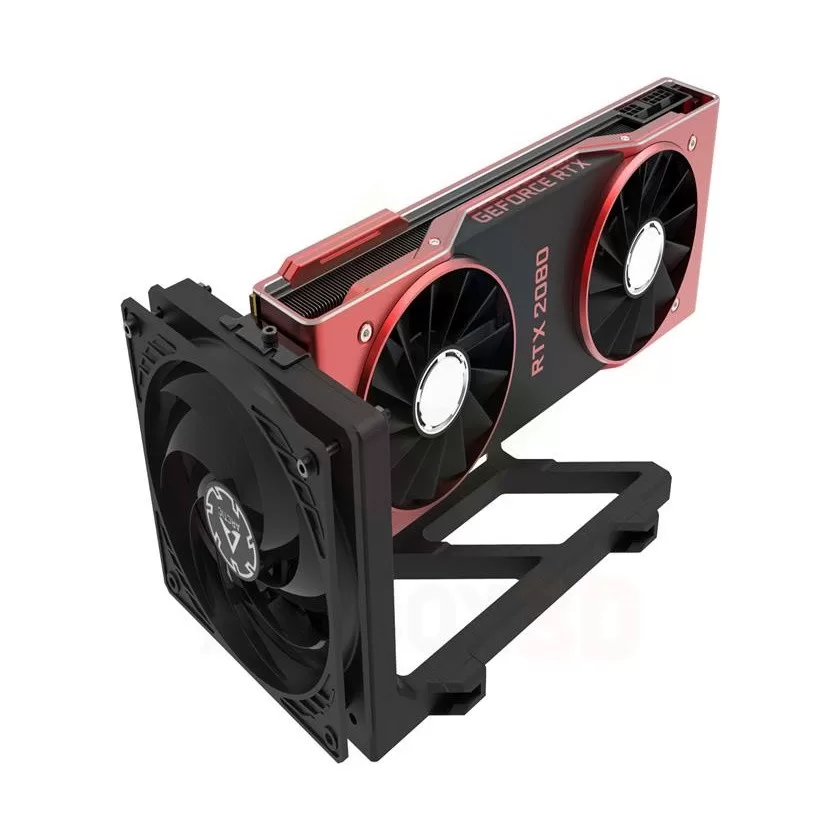 Suporte de Mesa para Adaptador Externo de Placa de Video e Cooler 120mm