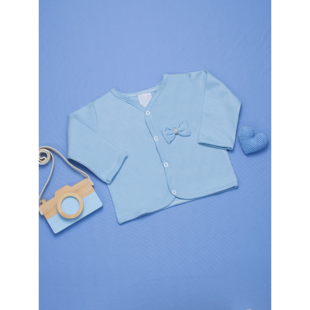 Casaquinho Bebê Menina Meia Estação Inverno com Lacinho P ao GG 100% Algodão