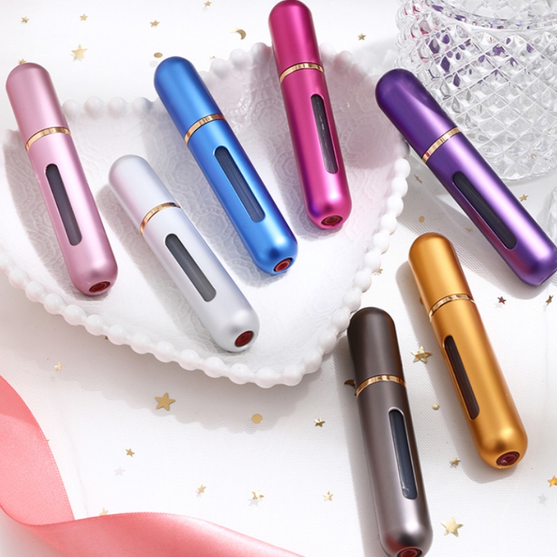 Recipiente Portátil De 8ml Para Viagem Frasco De Perfume Recarregável De Alumínio Mini Sub-Garrafa A