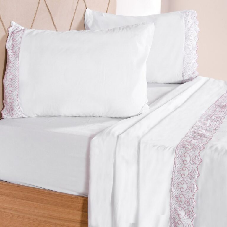 Jogo de Cama Broderie Microfibra Casal