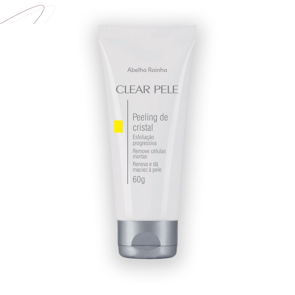 Esfoliante Facial Renovador Peeling de Cristal Clear Pele Abelha Rainha 60g Esfoliação Instantânea R