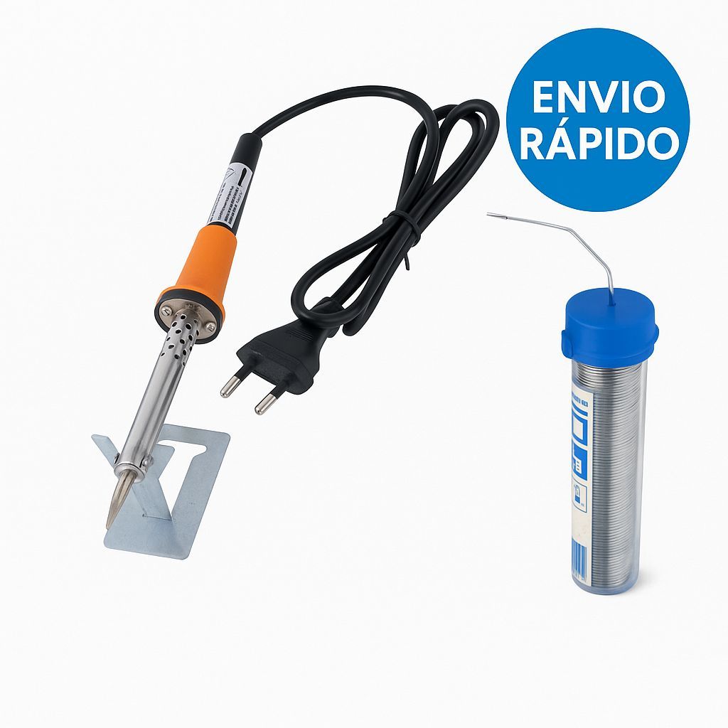 Ferro de Solda Com Tubo Tubinho Estanho Para Soldar 110v ou 220v