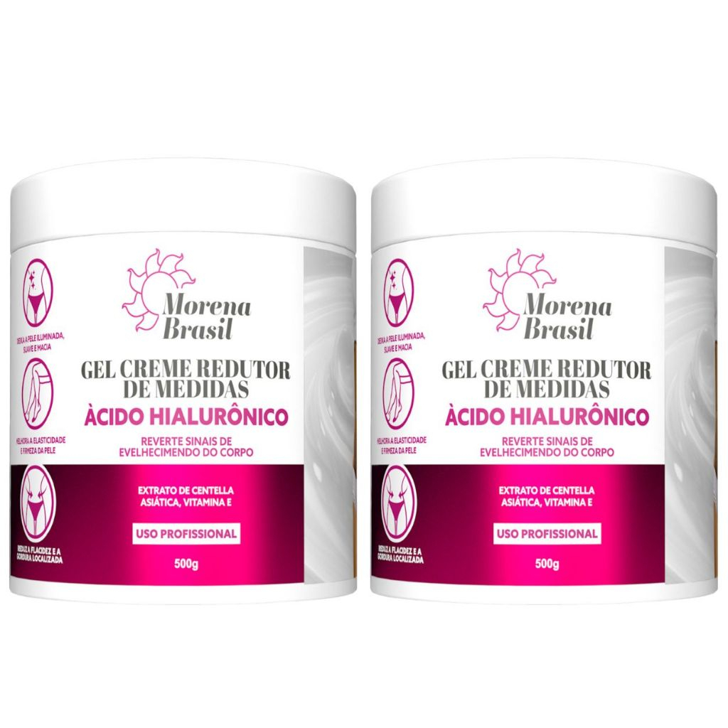 Kit 2X Gel de Massagem Corporal Morena Brasil | Ácido Hialurônico