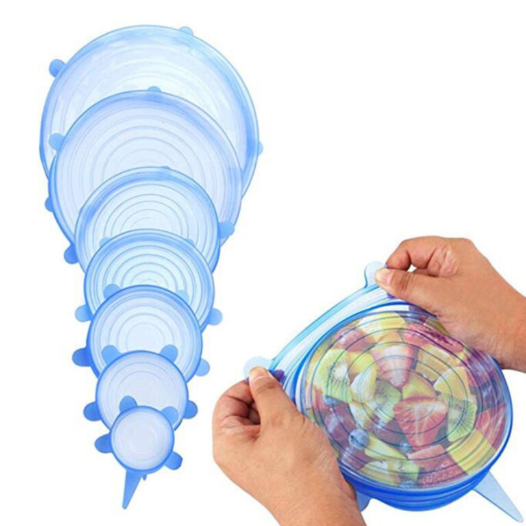 6 Tampas  De Silicone  São Reutilizáveis  Flexí