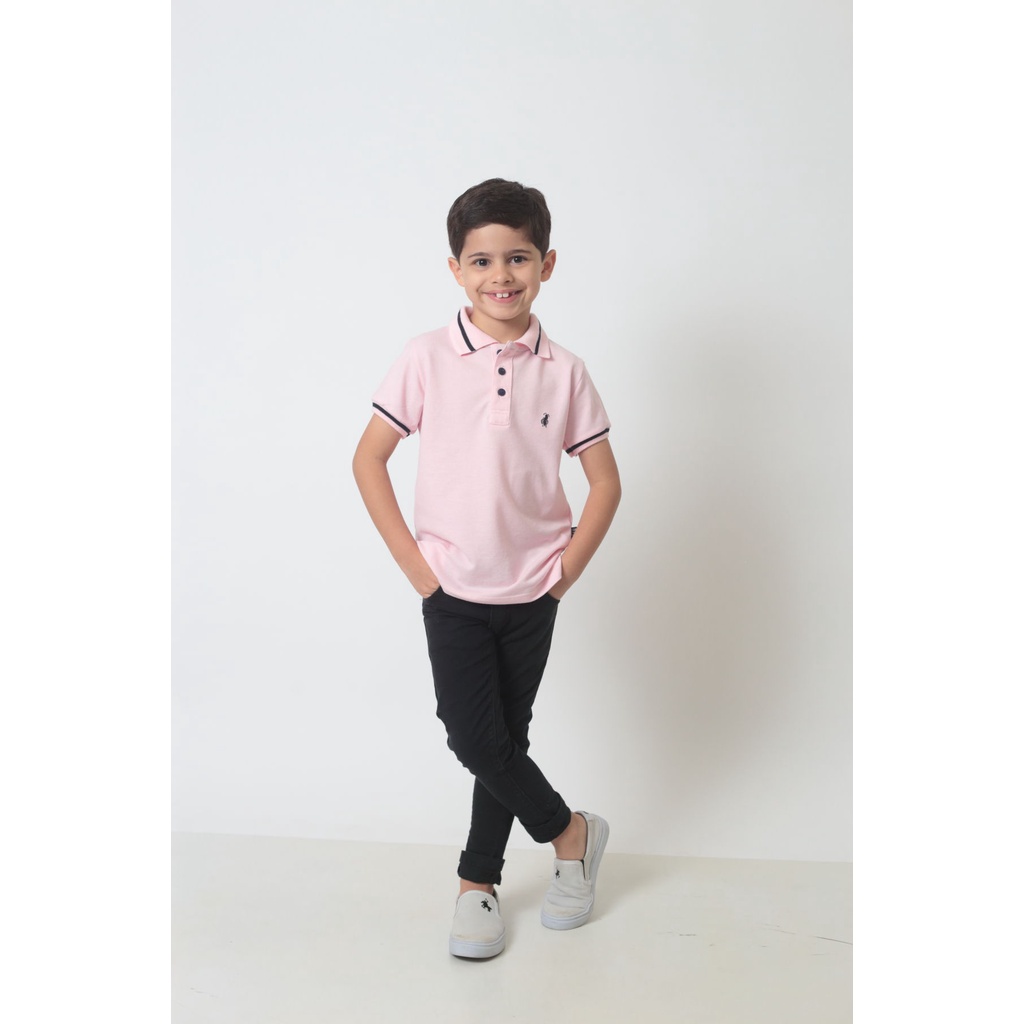 Camisa Polo ou Body Infantil Rosa Amor