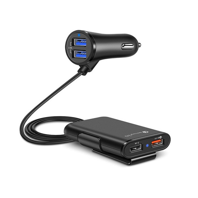 Carregador veicular automotivo 4x portas USB carre