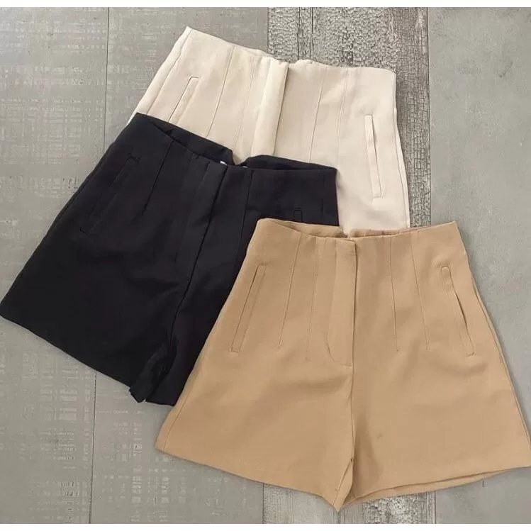 Short modelo Alfaiataria cintura Alta Feminino Ele