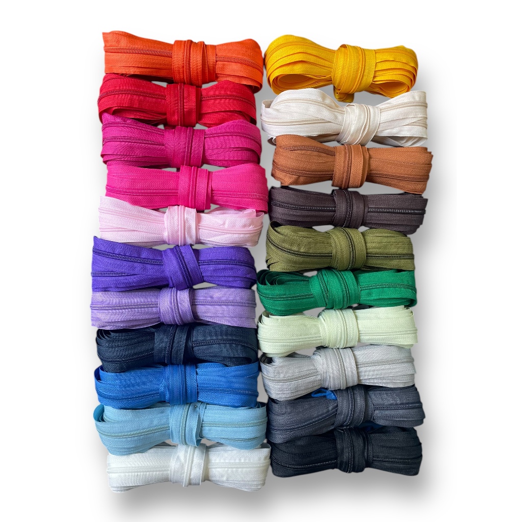 5 Metros Zíper Nylon N5 (DIVERSAS CORES) – Zíper alta qualidade cores vivas para bolsa, necessaire