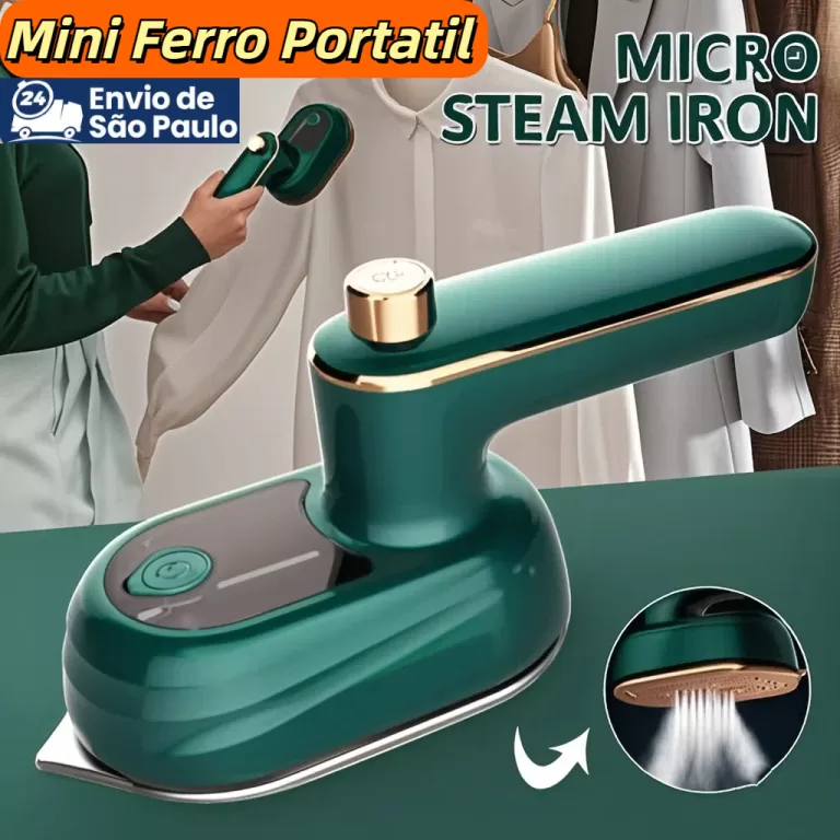 Mini Ferro Portatil De Passar Roupa Vapor Para Via