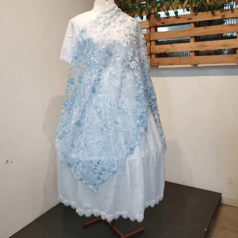conjunto pano de costa +pano de cabeça em renda