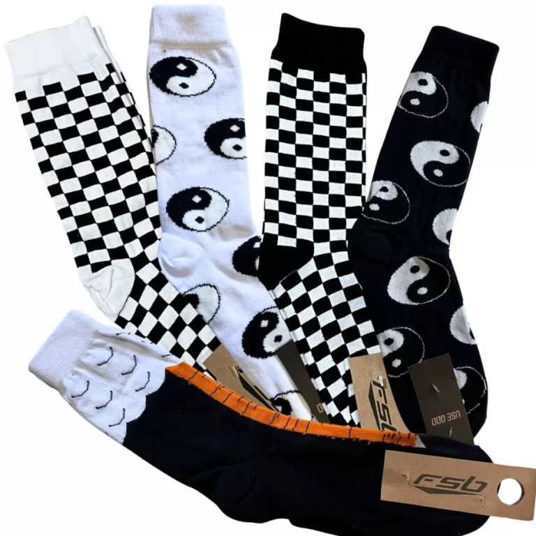 Meia Cano Alto Estampas Diversas Algodão Sport Sk