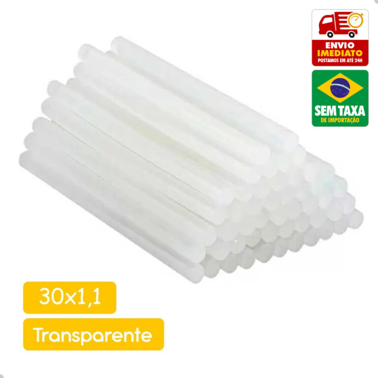Refil Bastão de Cola Quente 30×1,1cm em Plá
