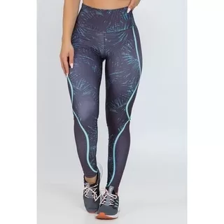 Legging Black E Blue   Zero Transparência Alta Co