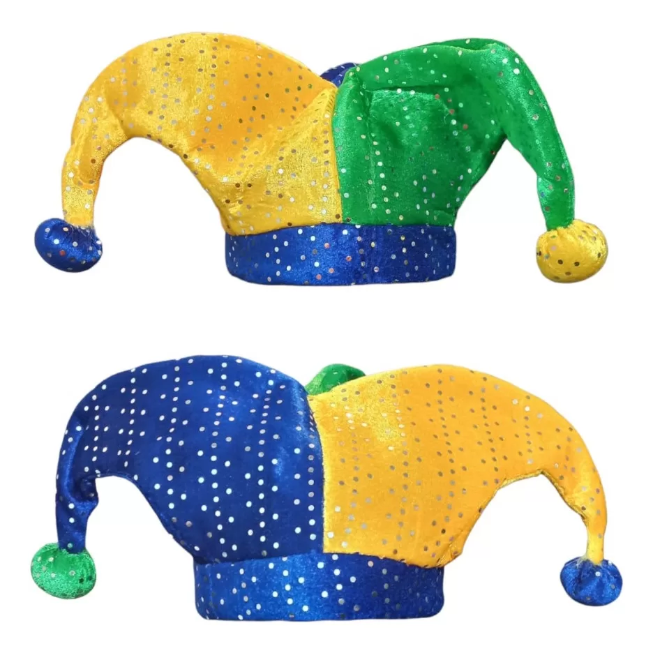 Chapéu Bobo Da Corte Três Pontas C/ Lantejoula