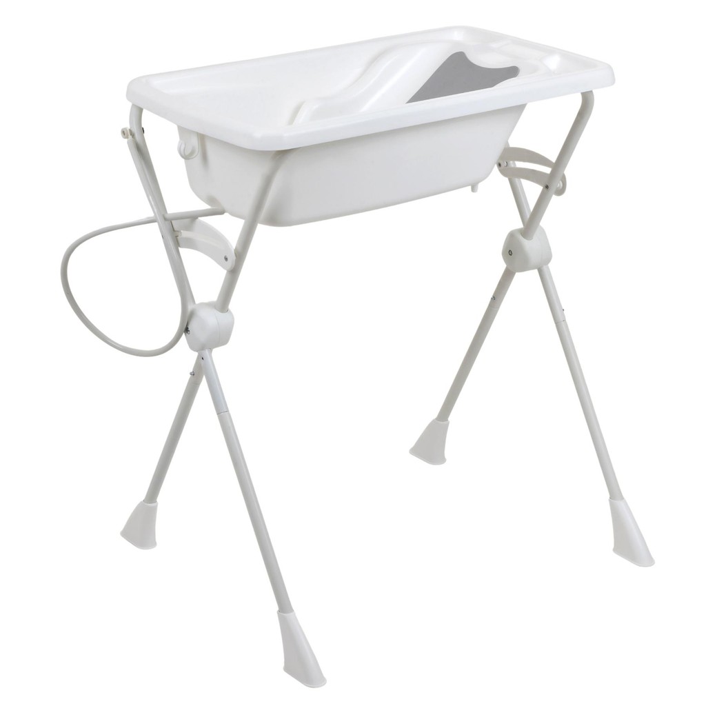 Kit Banho Bebê Burigotto Banheira Branca Suporte e Redutor