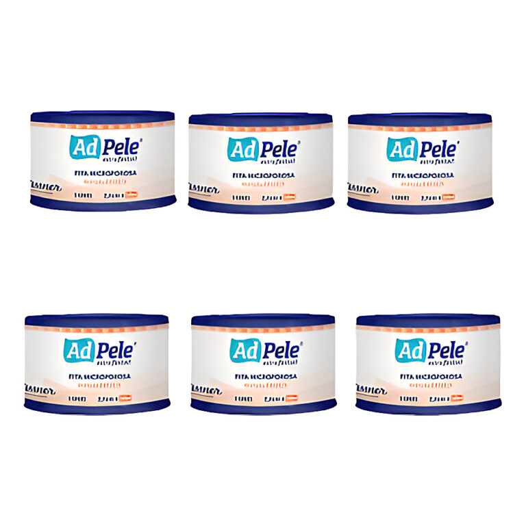 Kit C/6 Micropore 2,5cm X 10m Branco Adpele
