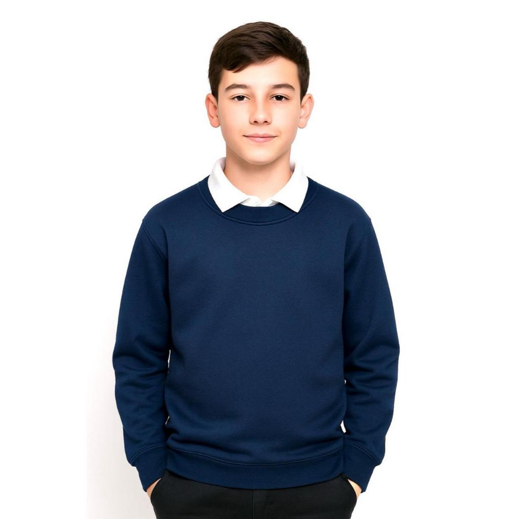 Blusa de Moletom Básica Gola Careca Infantil Juvenil Unissex