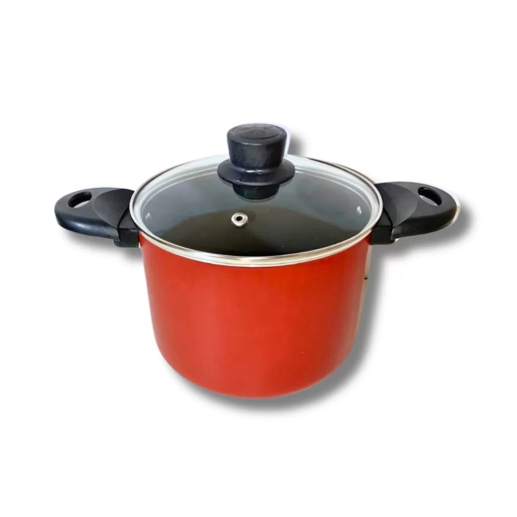 Caldeirão 16 Cm C Tampa Vidro Antiaderente 5 Camadas Teflon