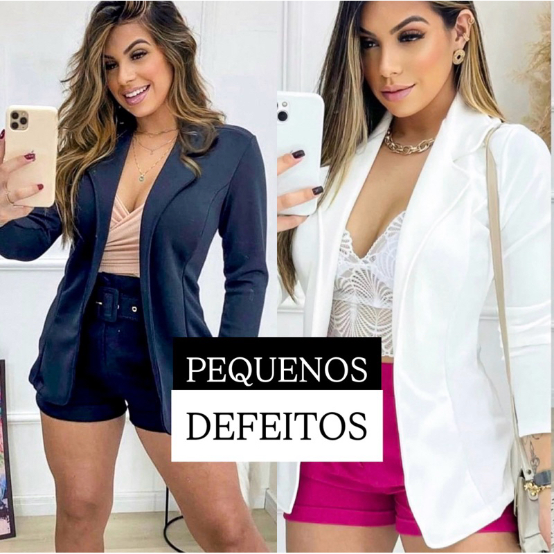 Casaco Feminino em Neoprene – Pequenos Defeitos Elegante e Confortável