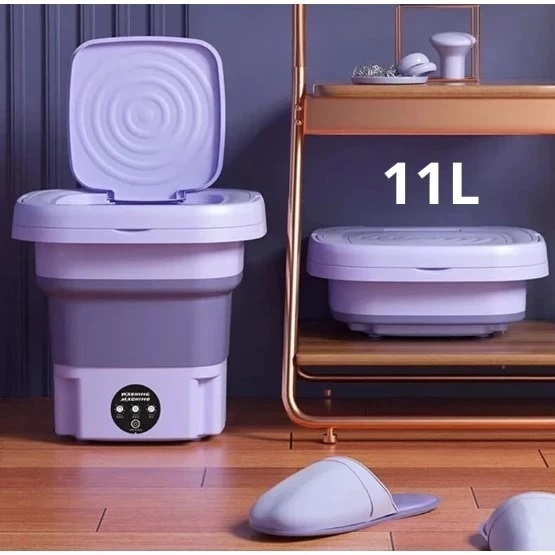 Mini máquina de lavar roupa 11L dobrável portát
