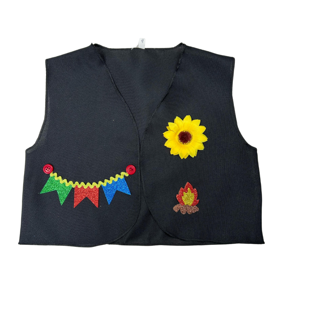 COLETE FESTA JUNINA INFANTIL ARRAIÁ COLETE FESTA CAIPIRA FANTASIA SÃO JOÃO MENINO