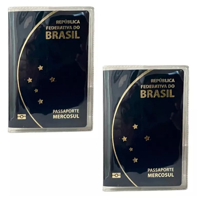 Kit 3 Capa transparente para passaporte e carteira