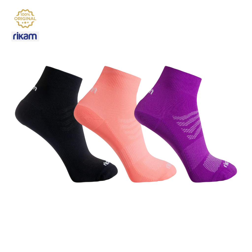 Kit 3 Meia Corrida Feminina Anti-bolhas Camada Dupla Cano Curto – Rikam