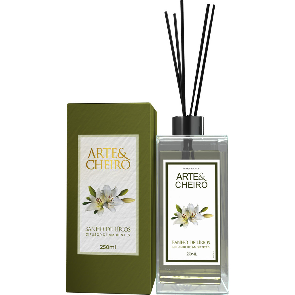 [EXCLUSIVO] Difusor Aromatizador de Ambientes Arte E Cheiro Banho de Lírios 250ml | Aromaterapia