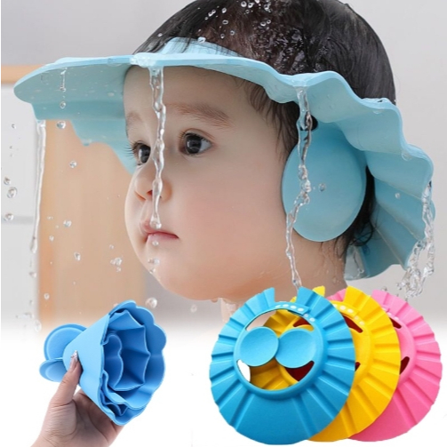 KIT 2 Pcs Touca De Banho Segura Para Bebês Crian