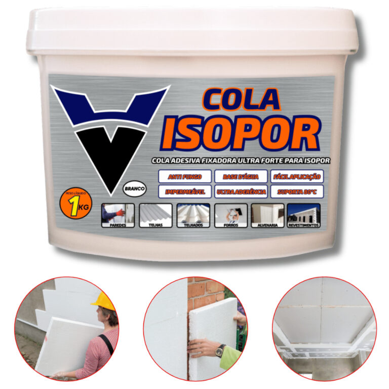 Cola extra forte de ISOPOR p/ artesanato, reparos,