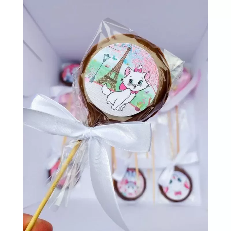 Pirulito de chocolate personalizado