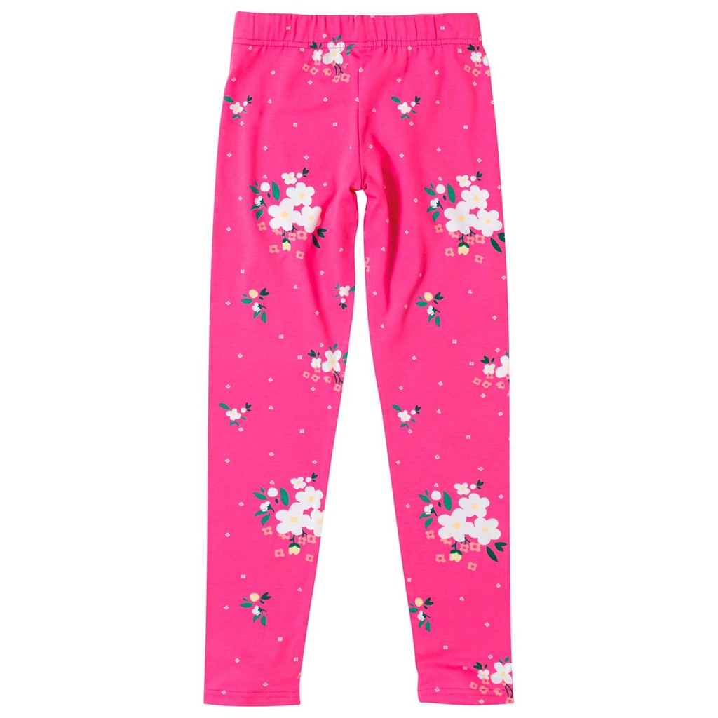 Calça Legging Infantil Menina Verão Rosa Estampada Flores Malwee Escola Tamanho 1