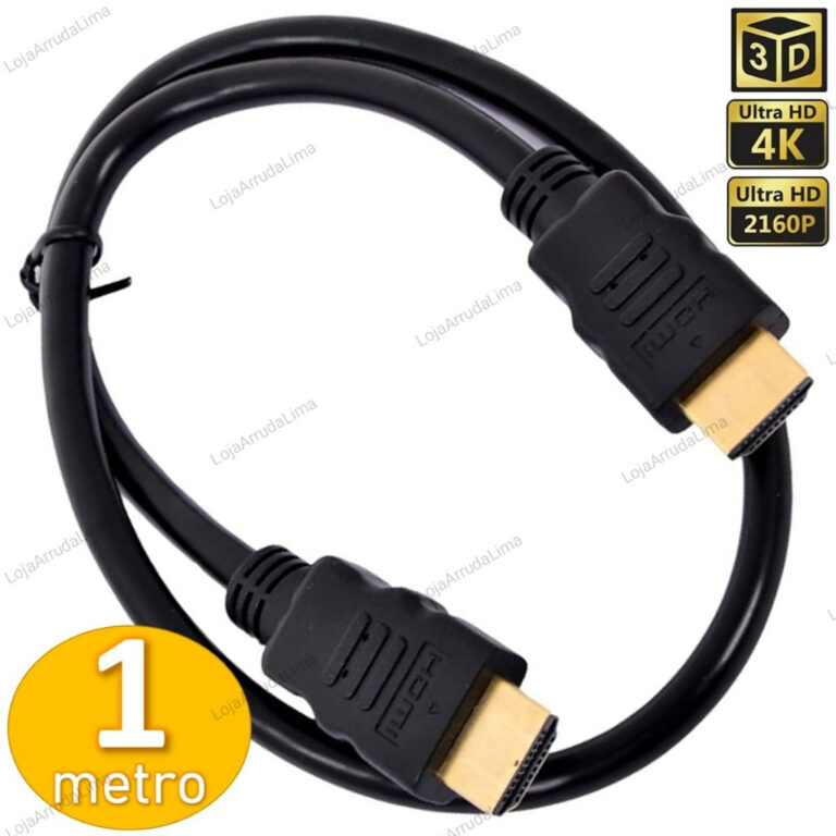Cabo Hdmi 1 Metro 4k 3d Full Hd Para Tv Monitor Pc