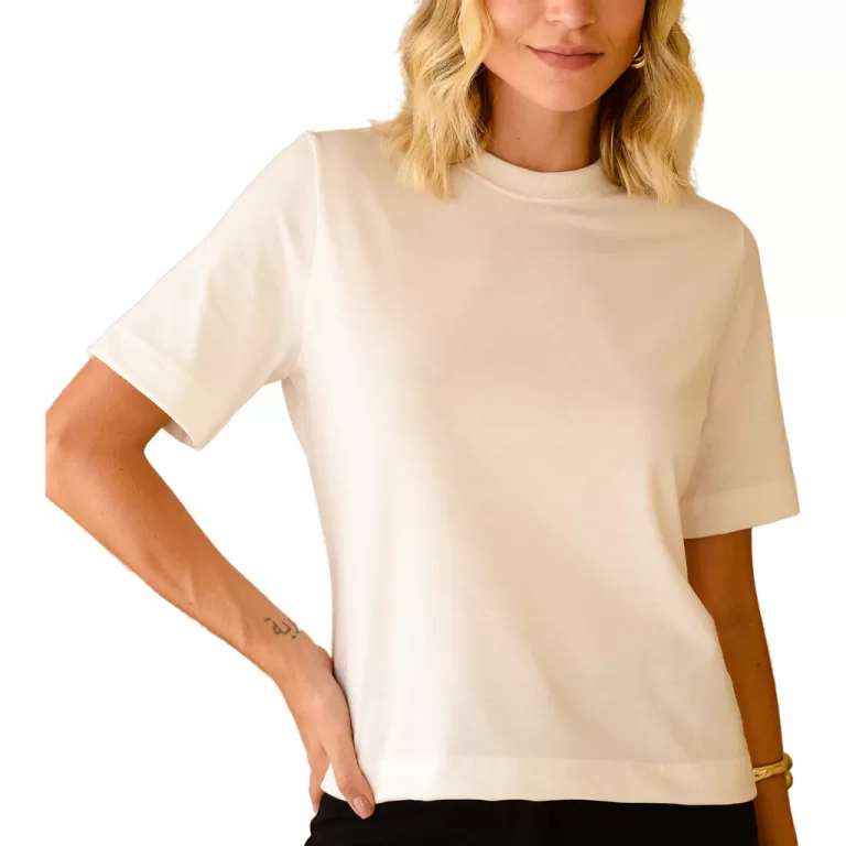 Blusa Feminina T-shirt Camiseta Boxer Over Algodã