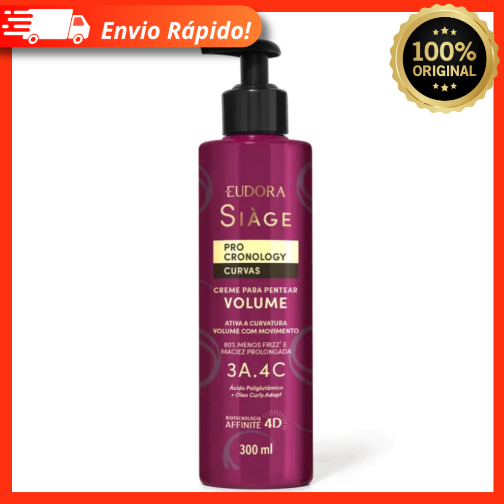 Creme De Pentear Pro Cronology Curvas Volume – Eudora Siàge 100% Original