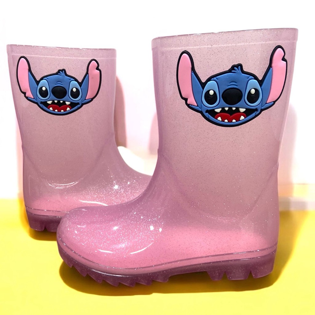 Galocha Infantil Cano Alto Para Menina Criança Bota de Chuva Lançamento Rosa Promoção