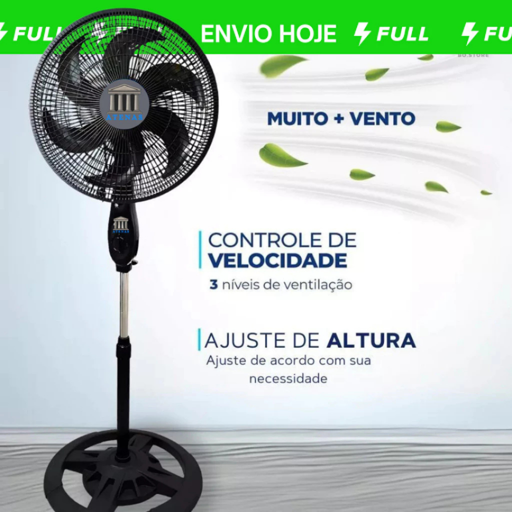 Ventilador de Coluna 130cm Potente, Silencioso e Altamente Eficiente