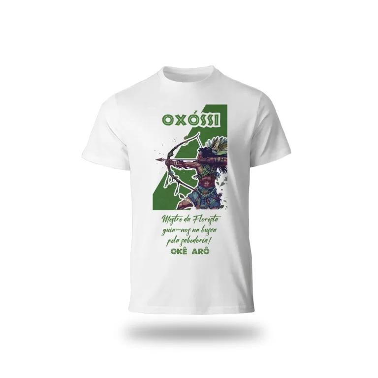 Camiseta Oxossi Umbanda Linda Estampa Mestre da Fl