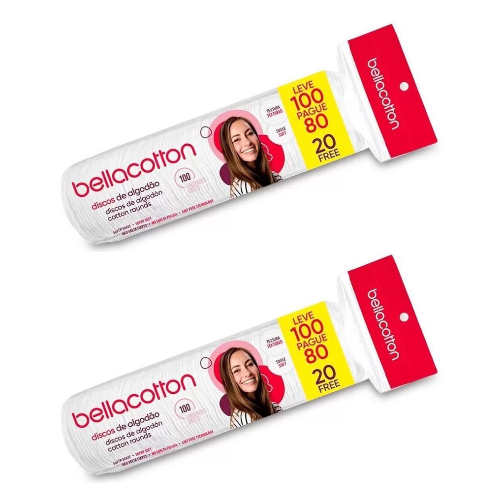 Kit 2 Algodão Disco Leve 100 Pague 80 – Bellacotton
