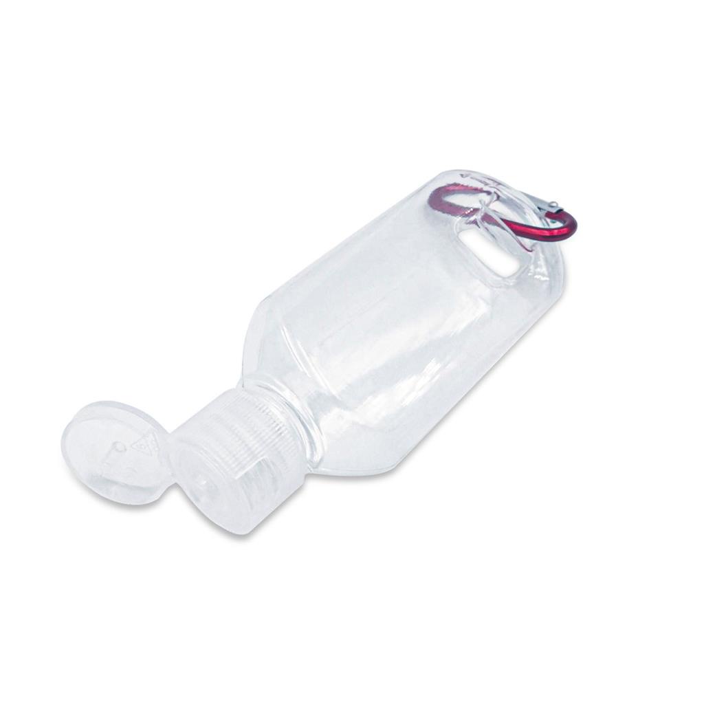 Frasco Flip com Mosquetão para Álcool Gel, Sabonete Líquido, Shampoo 60ml