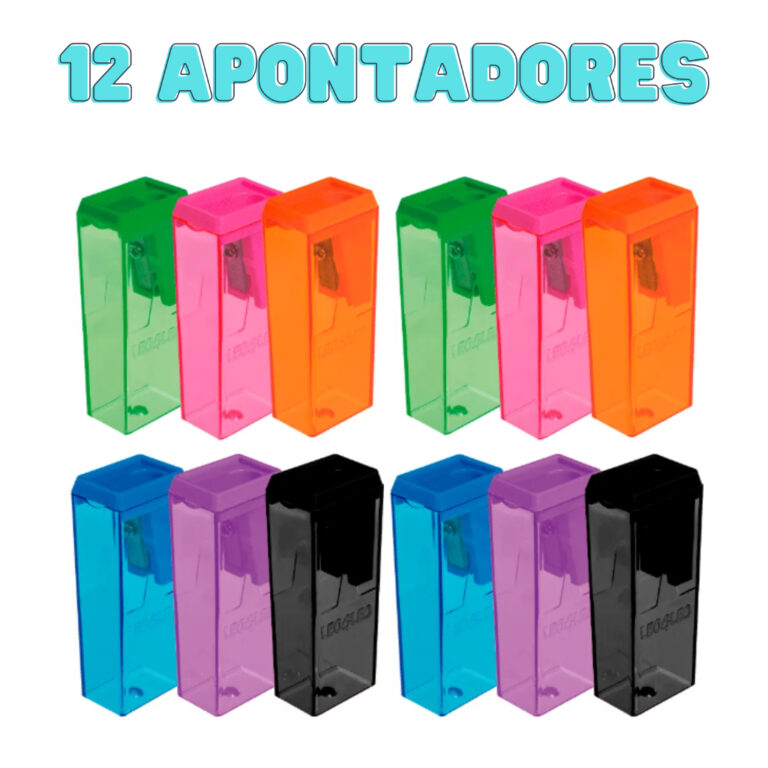 Apontador Com Depósito Leo E Leo Pastel-Kit 12 Un