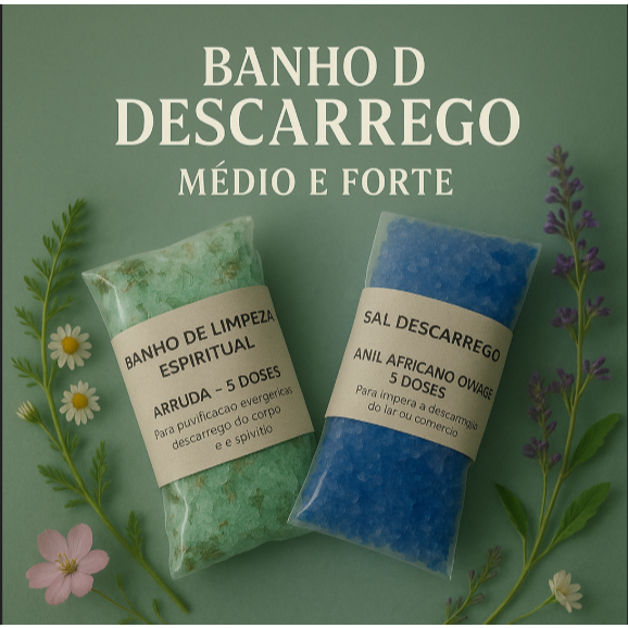 KIT 5 Banhos Descarrego Arruda  + 5 descarregos An