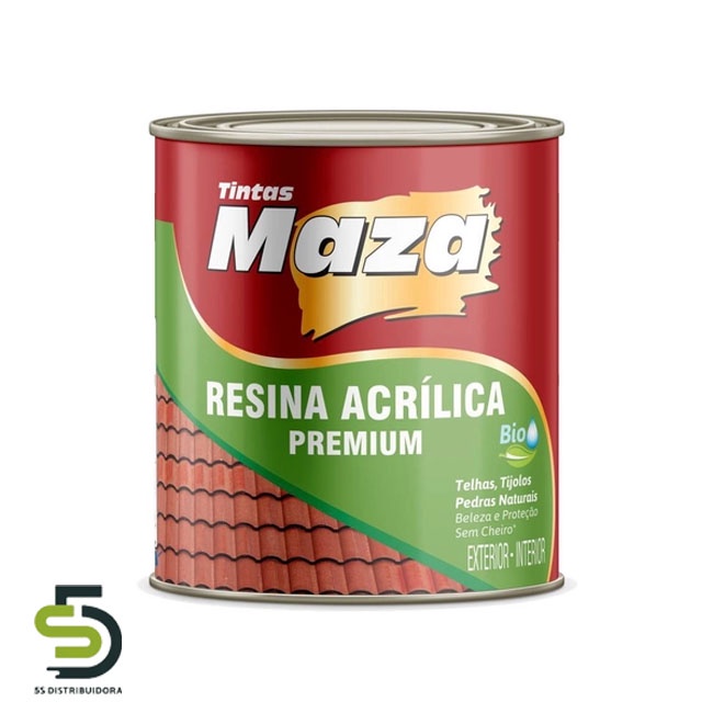 Resina Acrílica  Cor Telha Base de Água Maza Pro