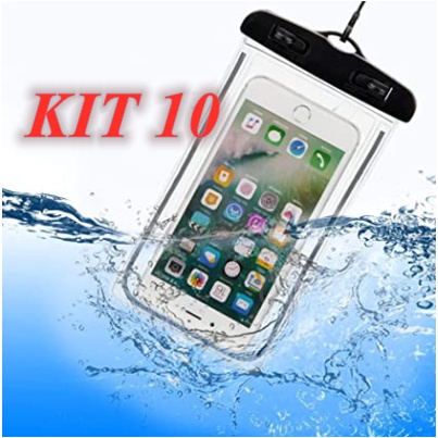 Kit 10 Capa Celular A Prova DÁgua Transparente Un