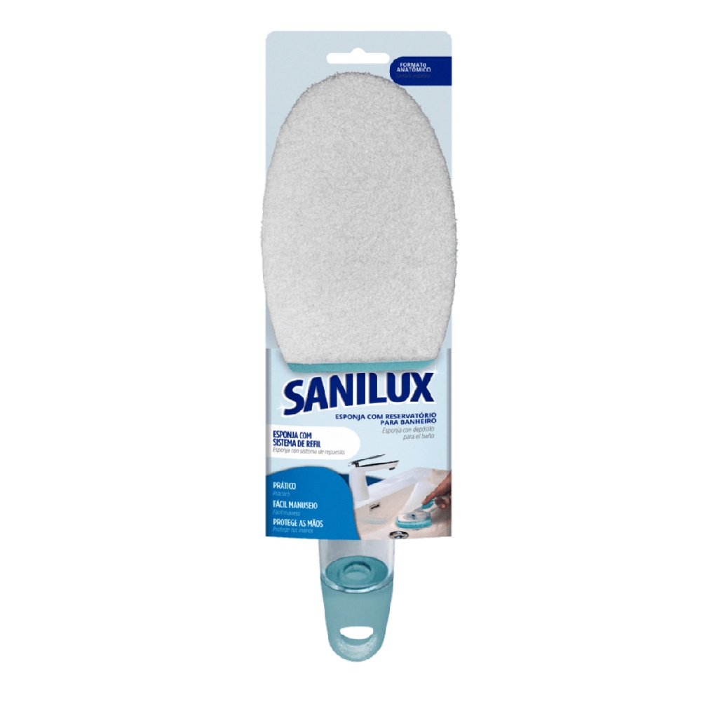 Esponja Com Dispenser P/ Banheiro Limpeza Sanilux