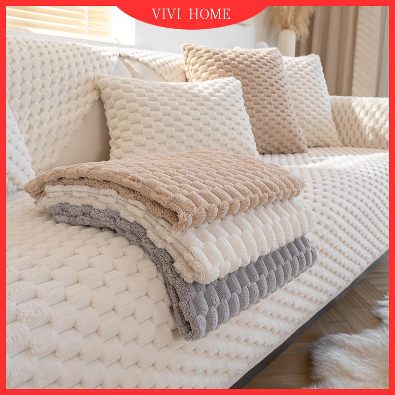 Capa De Sofá 1 2 3 4 Lugares Em Forma De l Nordic Simplicidade Toalha Slipcover Cobertor Almofada De